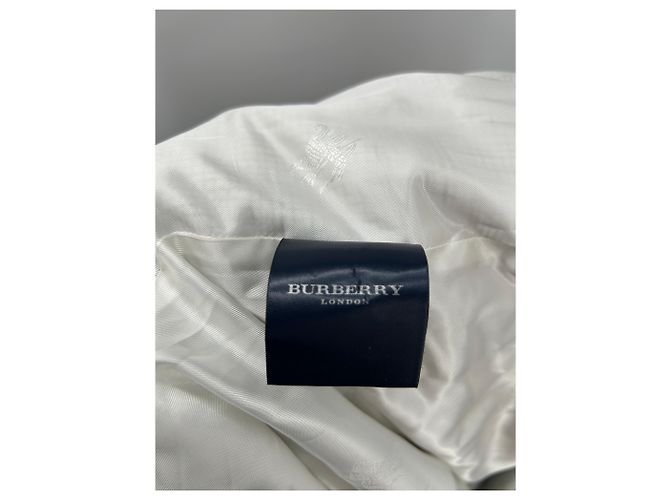 Burberry Trench branco xadrez - vista 5