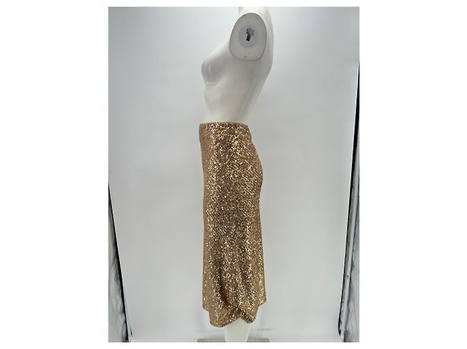 Patrizia Pepe Falda midi dorada con lentejuelas Dorado - vista 4