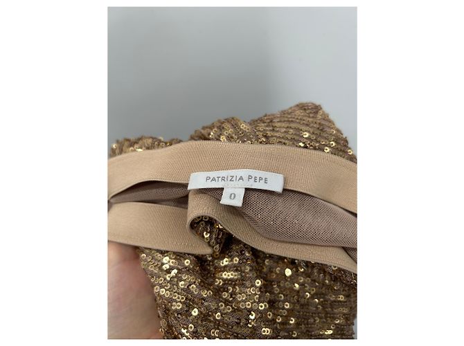 Patrizia Pepe Falda midi dorada con lentejuelas Dorado - vista 6