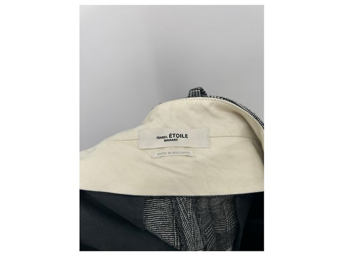 Isabel Marant Etoile Pantalones grises con estampado príncipe de Gales - vista 3