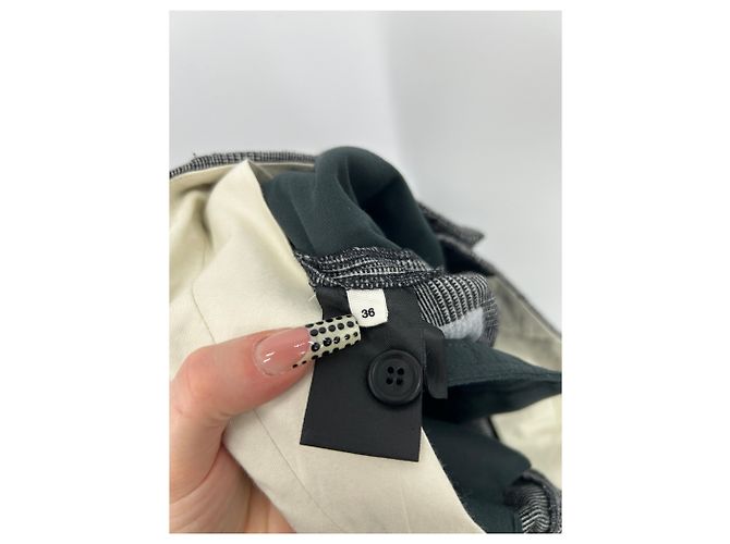 Isabel Marant Etoile Pantalones grises con estampado príncipe de Gales - vista 5