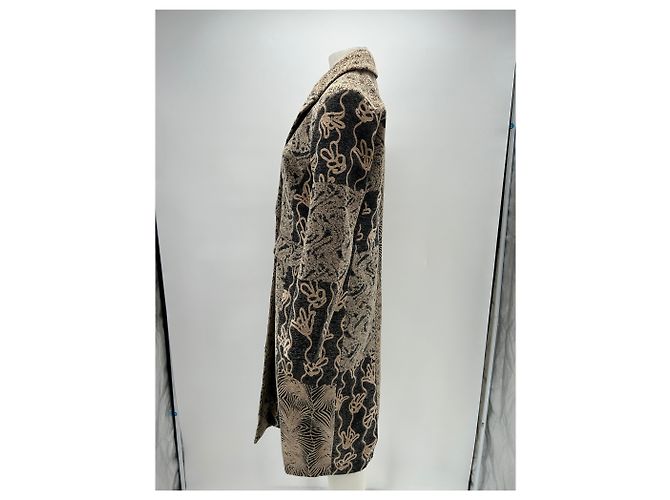 Desigual Abrigo largo con estampados Castaño - vista 4