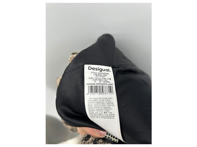 Desigual Abrigo largo con estampados Castaño - vista 5