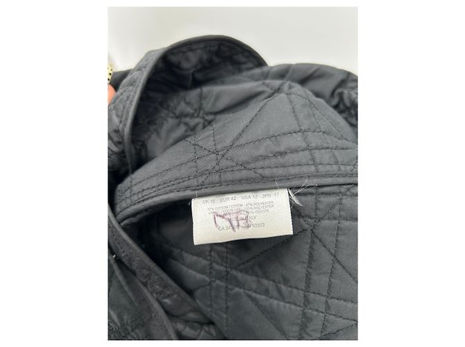 Autre Marque Casaco médio acolchoado preto com capuz de pele - vista 6