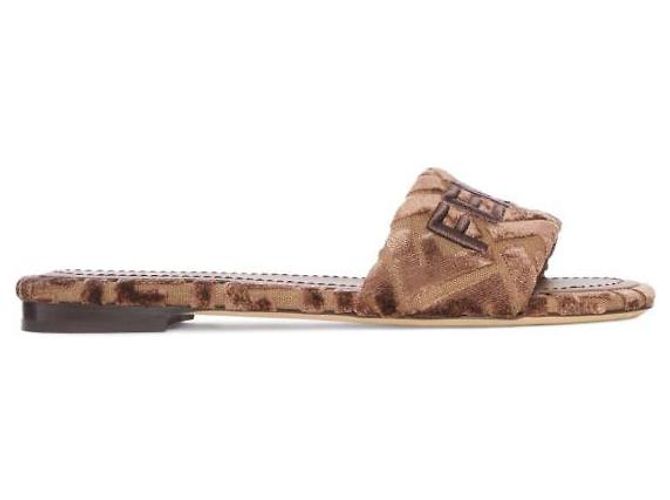 Fendi Infradito Jacquard con logo FF Multicolore - vista 4