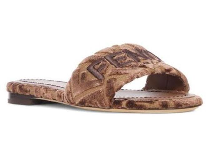 Fendi Infradito Jacquard con logo FF Multicolore - vista 6
