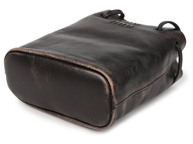Miu Miu Napa-Leder-Pouch Braun - Ansicht 6