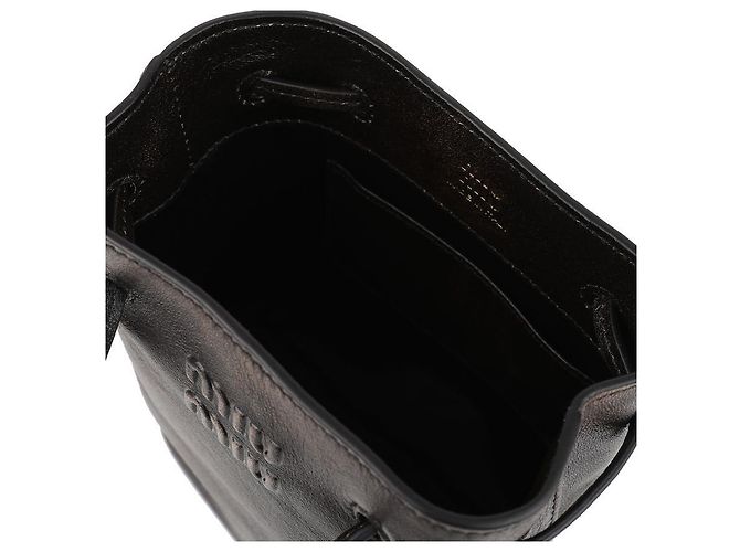 Miu Miu Napa-Leder-Pouch Braun - Ansicht 7