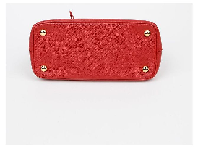 Prada Borsa a Spalla Galleria Small Tote Rosso - vista 6