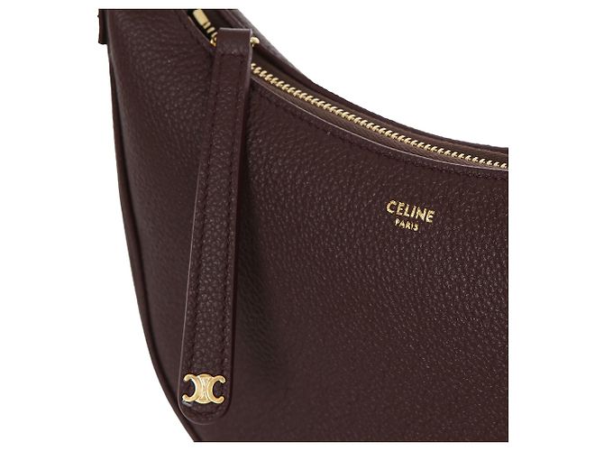 Céline Borsa a mano in pelle di vitello grana Tin Loulou Rosso - vista 7