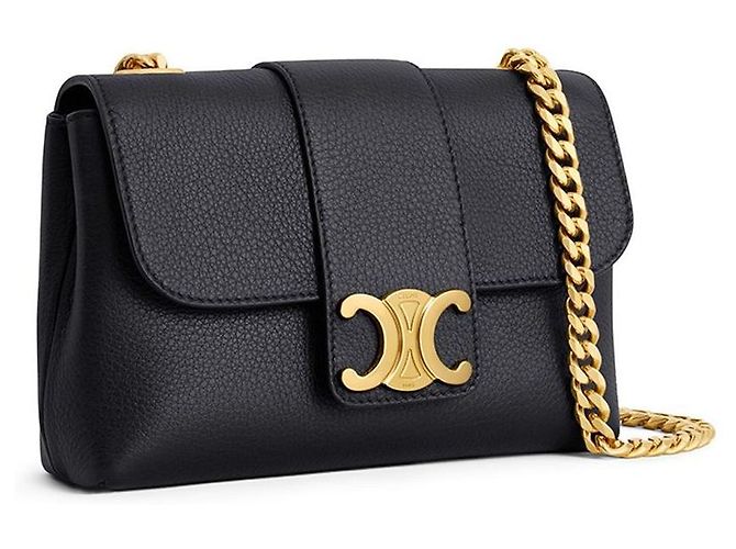 Céline Mini Big Tour Suppl Pelle di Vitello Nera Nero - vista 2