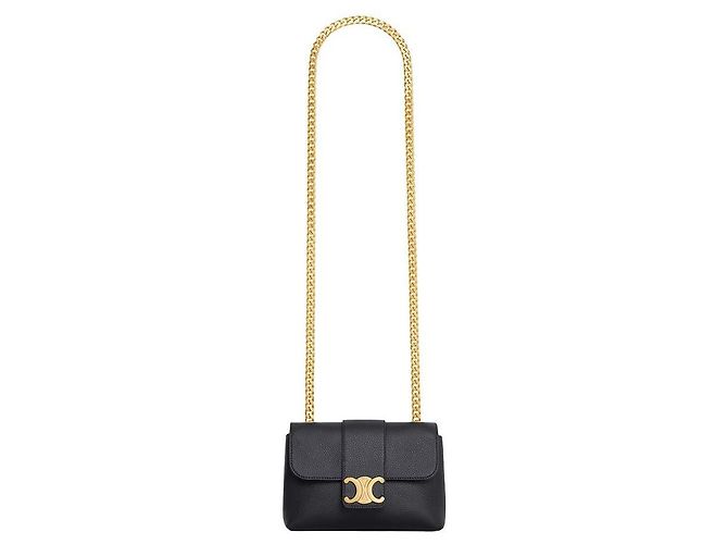 Céline Mini Big Tour Suppl Pelle di Vitello Nera Nero - vista 6