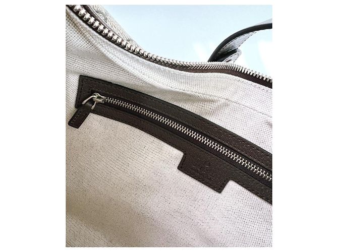 Gucci Ataushu Medium Schultertasche aus Canvas Braun - Ansicht 21
