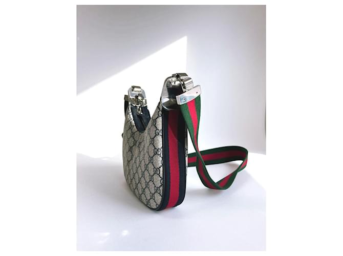 Gucci Borsa a Spalla Attache Small Marrone - vista 13