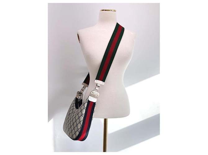 Gucci Borsa a Spalla Attache Small Marrone - vista 7