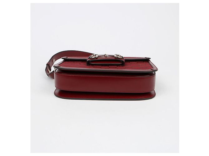 Gucci Borsa a tracolla media Horsebit Rosso - vista 6
