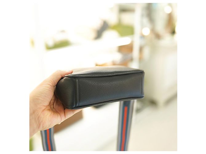 Vitello Prada Borsa a tracolla per fotocamera in pelle nera per donne Nero - vista 25