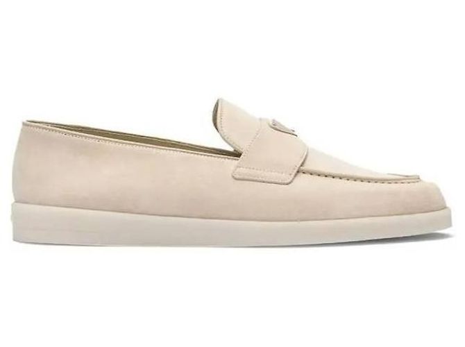 Prada Mocassini in Suede con Logo Triangolo Multicolore - vista 5