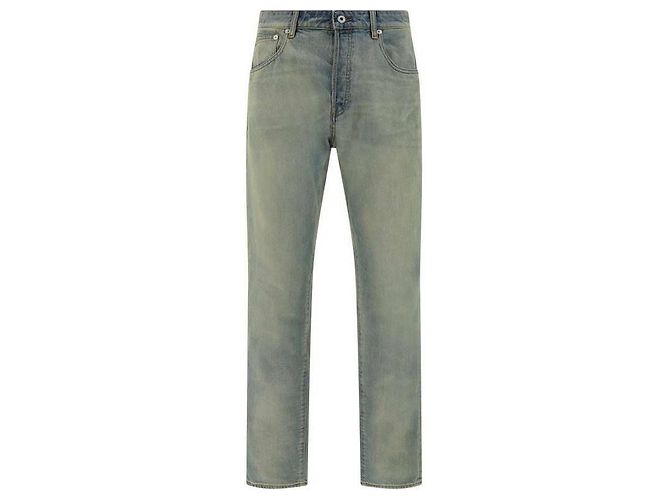 Kenzo Pantaloni in denim con patch logo - vista 4