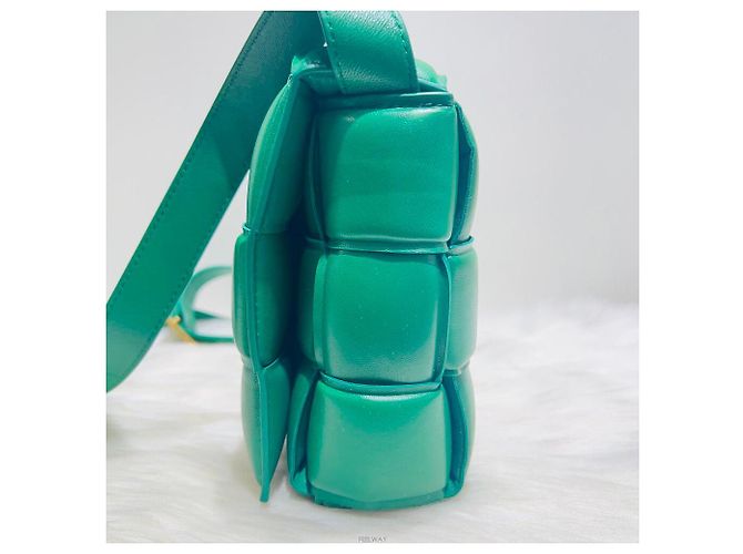 Bottega Veneta Borsa a tracolla Intrecciato Padded Cassette Verde - vista 4