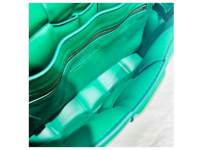 Bottega Veneta Borsa a tracolla Intrecciato Padded Cassette Verde - vista 6