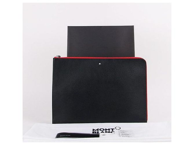 Montblanc Nuova grande pochette in pelle nera Nero - vista 9
