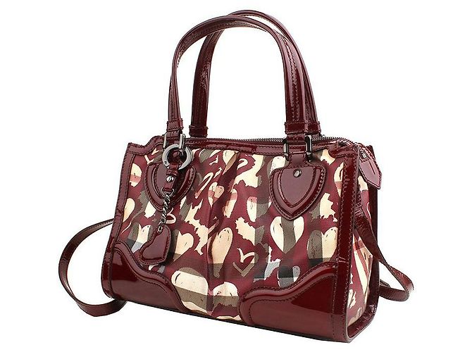 Burberry Borsa Tote e a Spalla Supernova Heart Shirring Edizione Limitata Rosso - vista 2