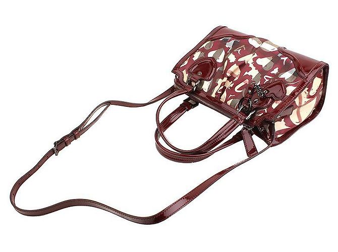 Burberry Borsa Tote e a Spalla Supernova Heart Shirring Edizione Limitata Rosso - vista 4