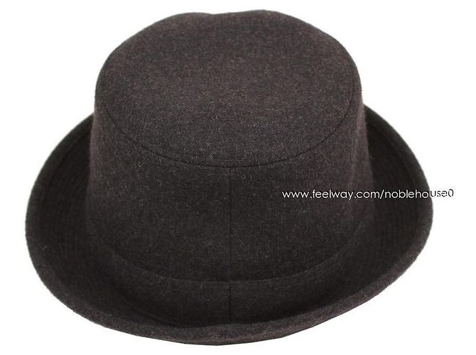 Hermès Fedora in lana blu navy - vista 2