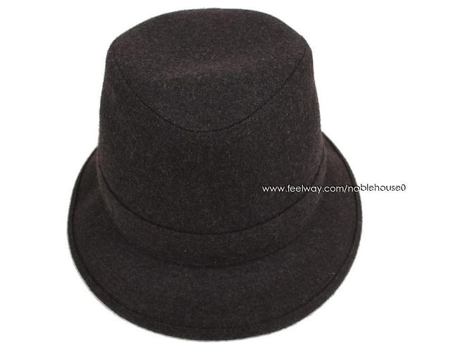Hermès Fedora in lana blu navy - vista 3
