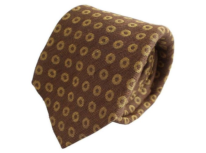 Kiton Light Purple Flower Paisley Khaki Dot Woven Tie Set - view 6
