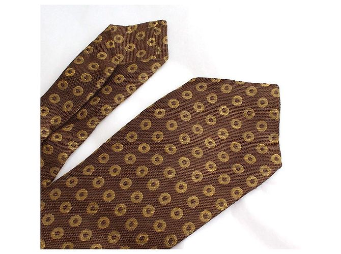 Kiton Light Purple Flower Paisley Khaki Dot Woven Tie Set - view 8