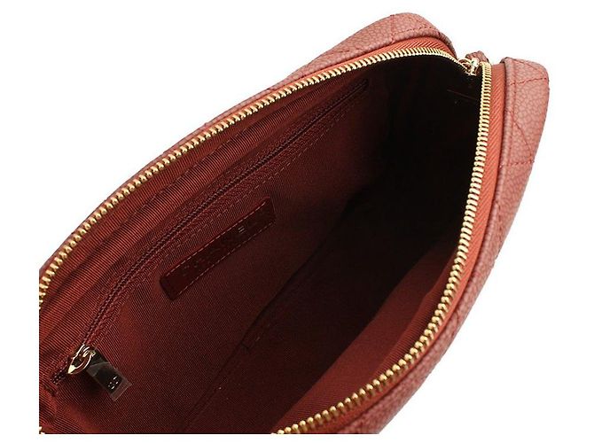 Chanel Borsa a tracolla per fotocamera in caviar morbido rosa marrone con hardware dorato - Serie - vista 5