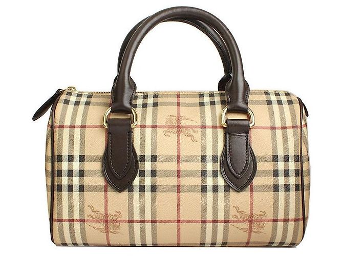 Burberry Borsa Tote Boston Marrone - vista 3