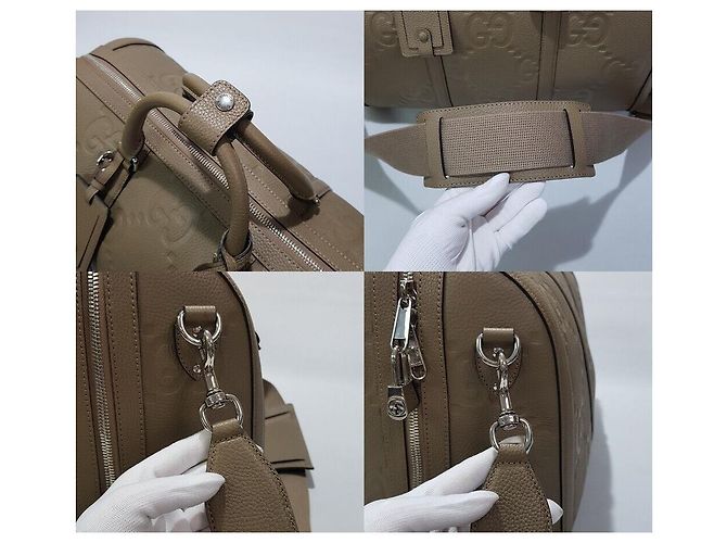 Gucci Borsa da viaggio Jumbo GG Bianco - vista 5