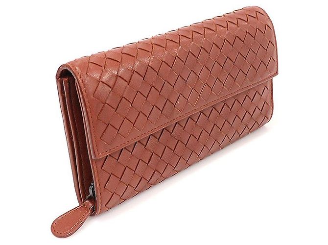 Bottega Veneta Cartera Continental con Solapa en Nappa Intrecciato Marrón - vista 3