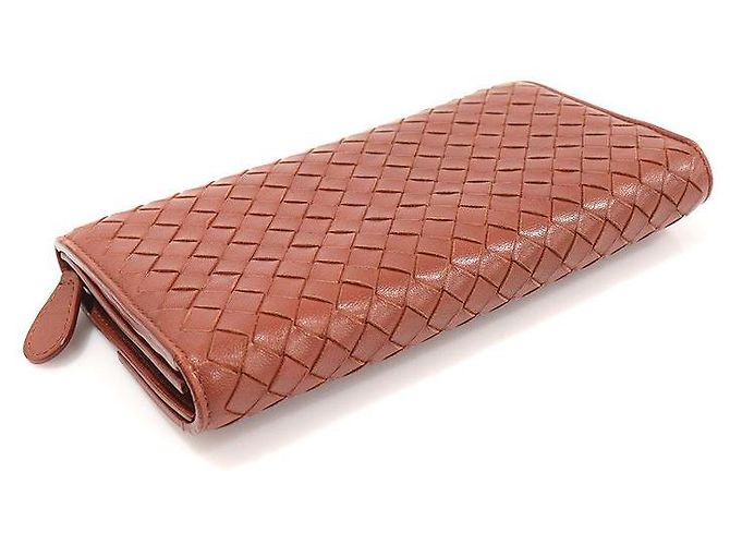 Bottega Veneta Cartera Continental con Solapa en Nappa Intrecciato Marrón - vista 5