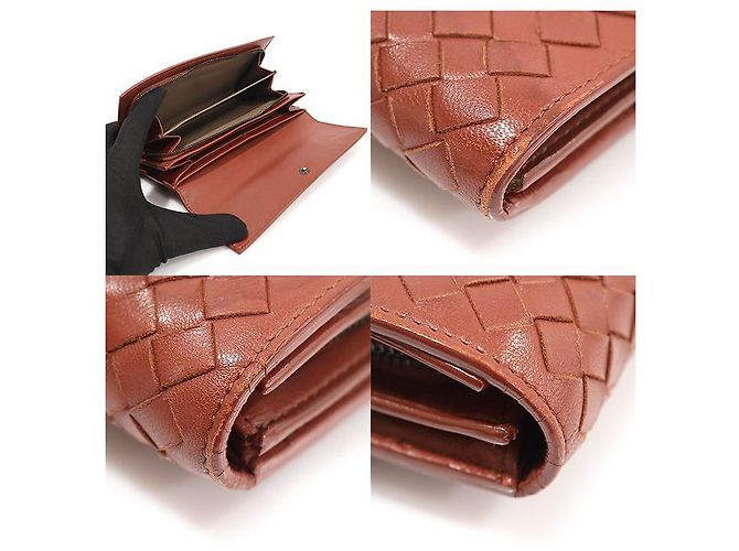 Bottega Veneta Cartera Continental con Solapa en Nappa Intrecciato Marrón - vista 6