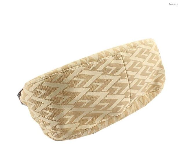 Valentino Mini borsa a spalla in tessuto logo beige dorato D'oro - Ansicht 4