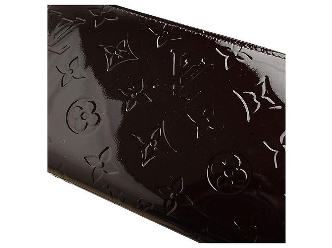 Louis Vuitton Portafoglio Lungo Zippy Monogram Vernis Amarante Oro Marrone - vista 5
