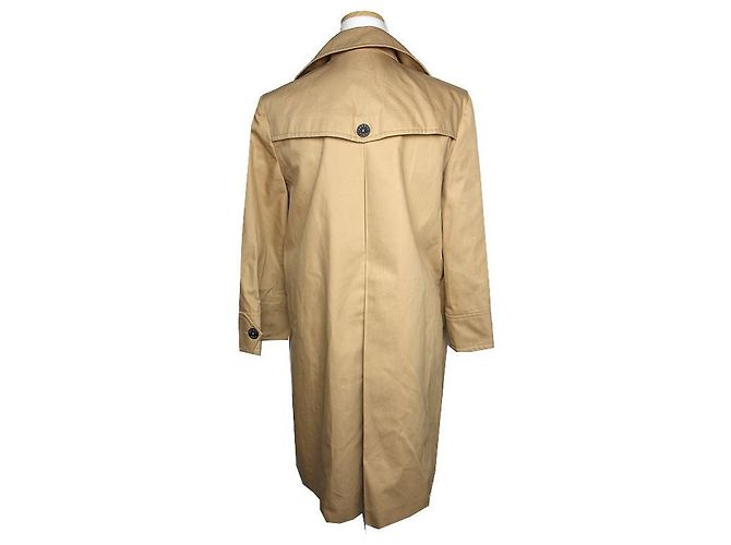 Sandro Abrigo beige de algodón de doble botonadura Castaño - vista 2