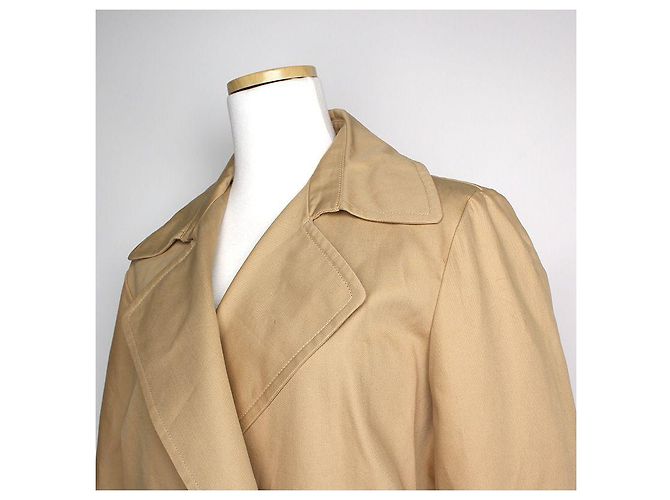 Sandro Abrigo beige de algodón de doble botonadura Castaño - vista 4