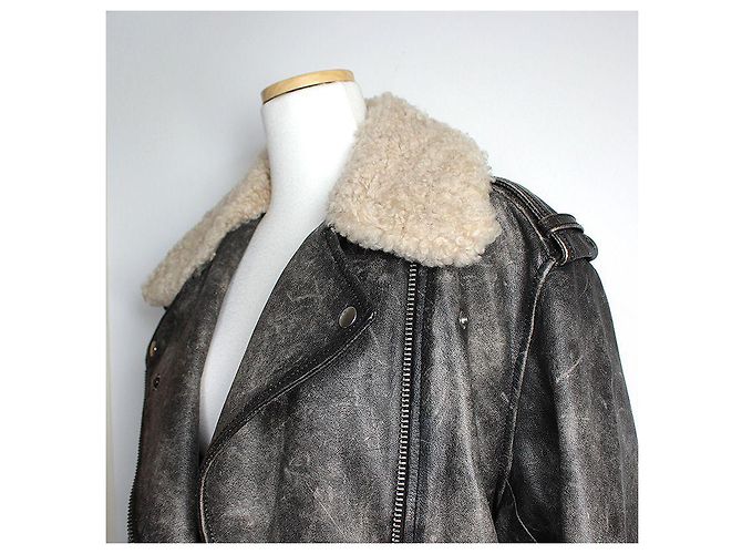 Bikerjacke aus Buffalo-Leder Isabel Marant Étoile Braun - Ansicht 4
