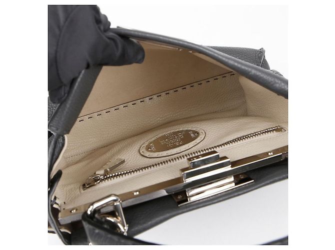 Fendi Borsa a Spalla Peekaboo Medium Tote Marrone - vista 11