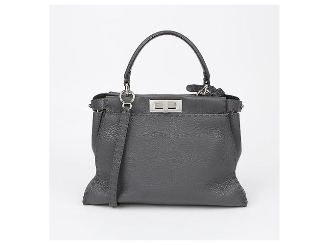 Fendi Borsa a Spalla Peekaboo Medium Tote Marrone - vista 2