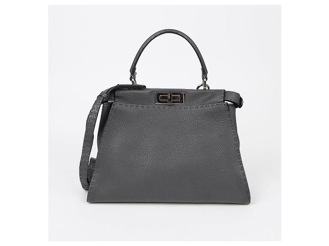 Fendi Borsa a Spalla Peekaboo Medium Tote Marrone - vista 4