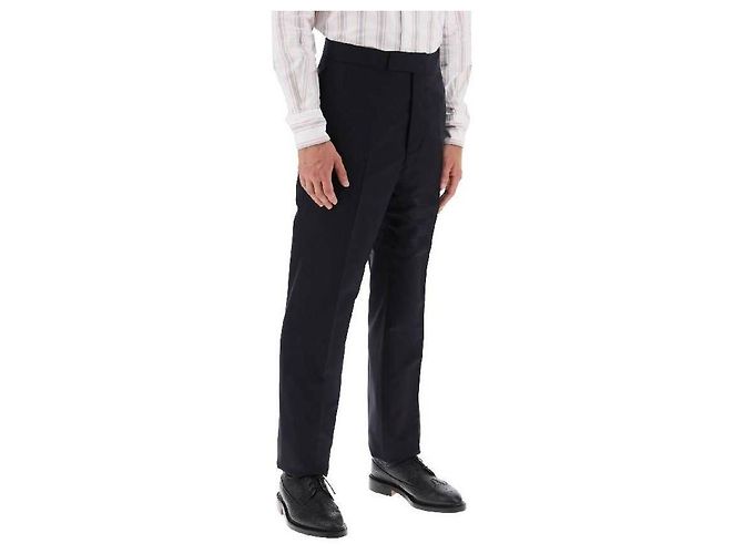Thom Browne Bar Stripe Plain Weaving Wool Slacks - view 6