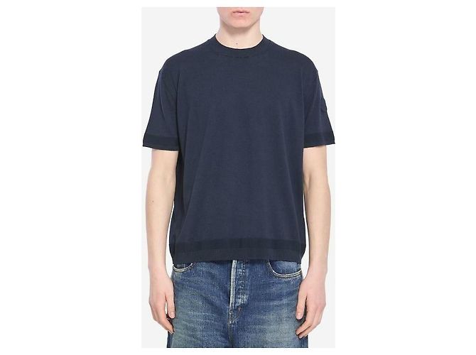 Moncler Seiden-Baumwoll-Strick-T-Shirt Mehrfarben - Ansicht 4