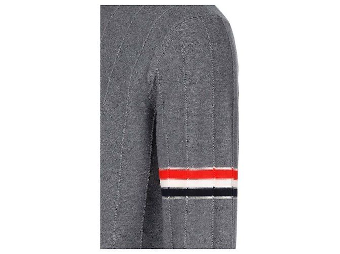 Thom Browne Lässiger Pullover aus Wolle in Mittelgrau - Ansicht 6