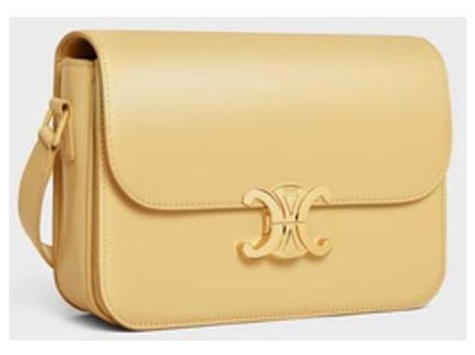 Céline Borsa CLASSIQUE TRIOMPHE in vitello lucido Giallo - vista 5